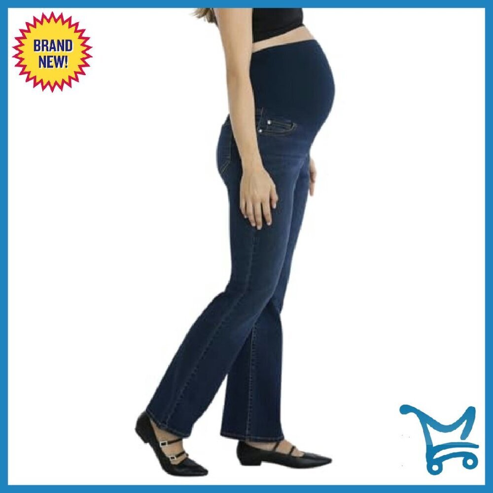 Super Stretch Maternity Bootcut Jeans Secret Fit Belly Panel - Picture 2 of 5